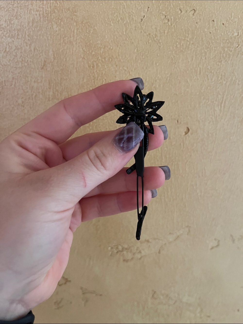 Sparkling Multicolor Floral Hair Pin - Broken!! - Picture 2 of 3
